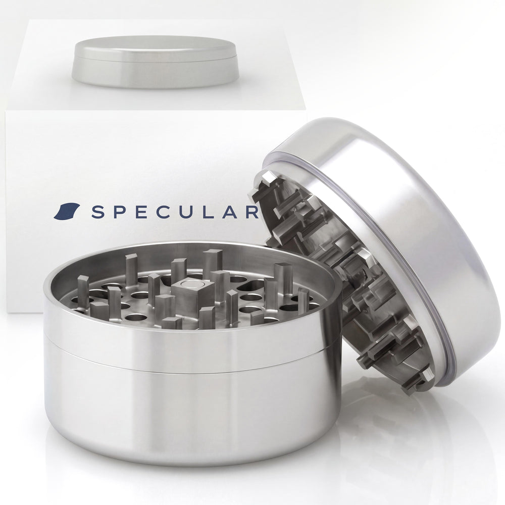 Specular OG1 Stainless Steel Herb Grinder – 2.5 Inch, Threadless, Lifetime Build