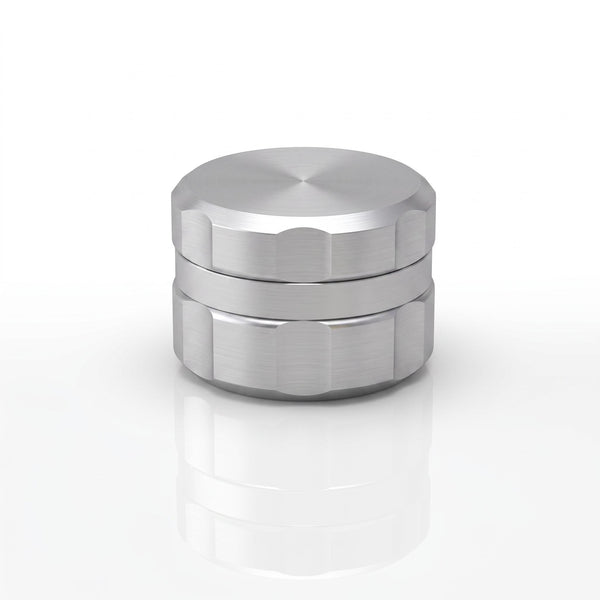 Specular Dial ultra-light aluminum herb grinder, closed