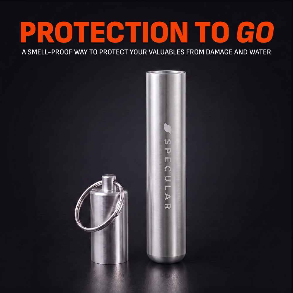 Specular Go Tube aluminum storage keychain